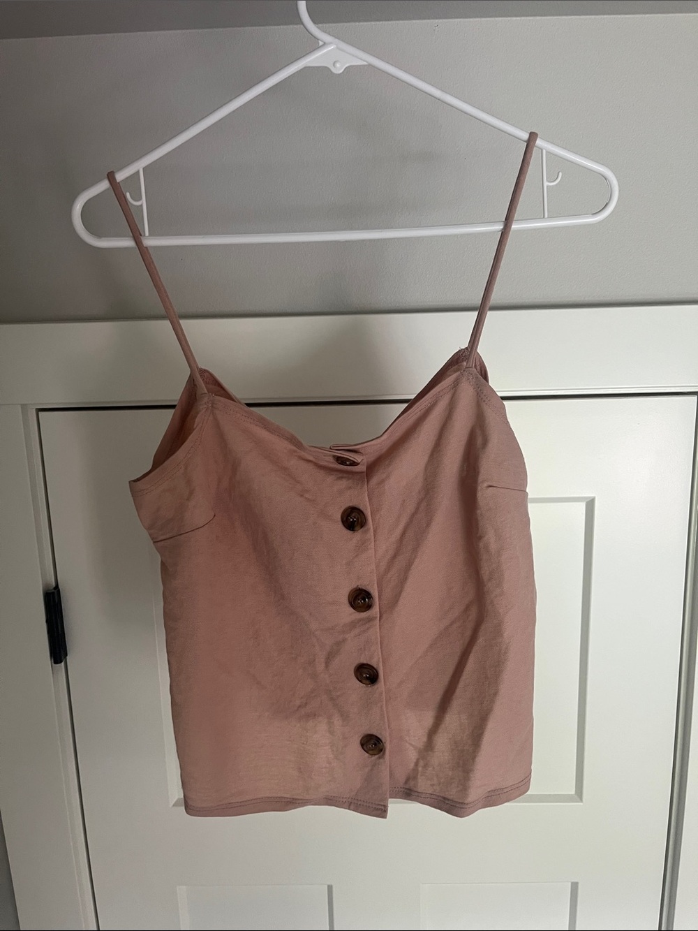 Topshop Dusty Rose Button-Front Camisole